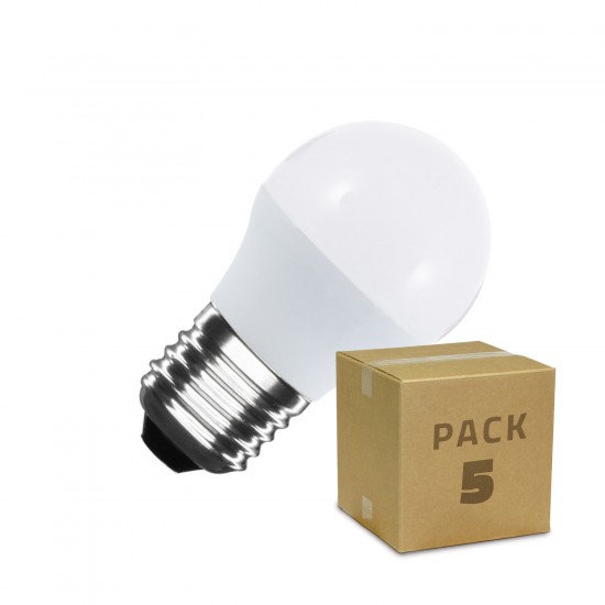 Pack 5 Lâmpadas LED E27 5W 400 lm G45