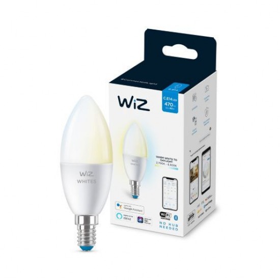 Lâmpada LED Smart WiFi + Bluetooth E14 C37 CCT Regulável WIZ 4.9W