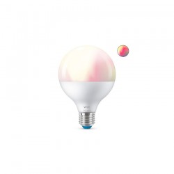 Lâmpada LED Smart WiFi + Bluetooth E27 G95 RGB+CCT Regulável WIZ 11W