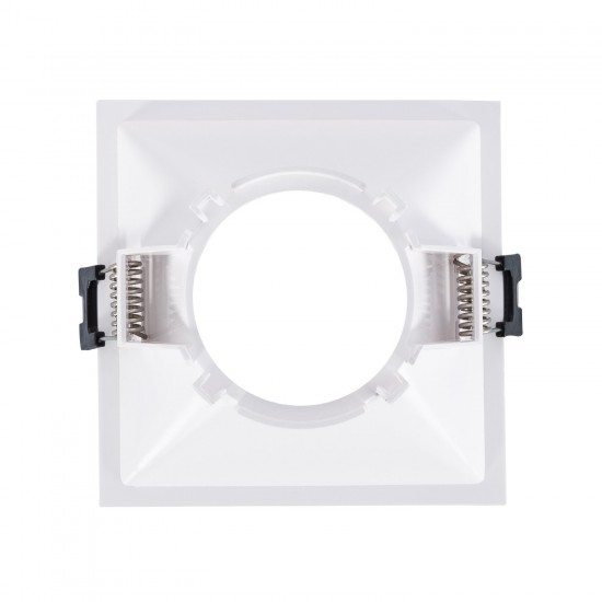 Aro Downlight Quadrado Baixo UGR para Lâmpada LED GU10 Corte 85x85 mm