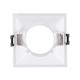 Aro Downlight Quadrado Baixo UGR para Lâmpada LED GU10 Corte 85x85 mm