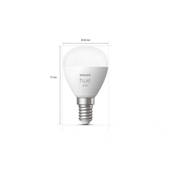 Lâmpada Inteligente LED E14 5.7W 470 lm P45 PHILIPS Hue White