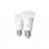 Pack 2 Lâmpadas Inteligentes LED E27 6W 570 lm A60 PHILIPS Hue White