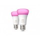 Pack 2 Lâmpadas Inteligentes LED E27 6.5W 570 lm A60 PHILIPS Hue White