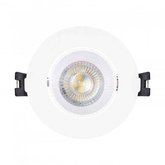 Aro Downlight Circular Basculante para Lâmpada LED GU10 / GU5.3 Corte Ø75 mm