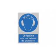 Sinal Obrigatório auricular protecção 200x300 PECOL