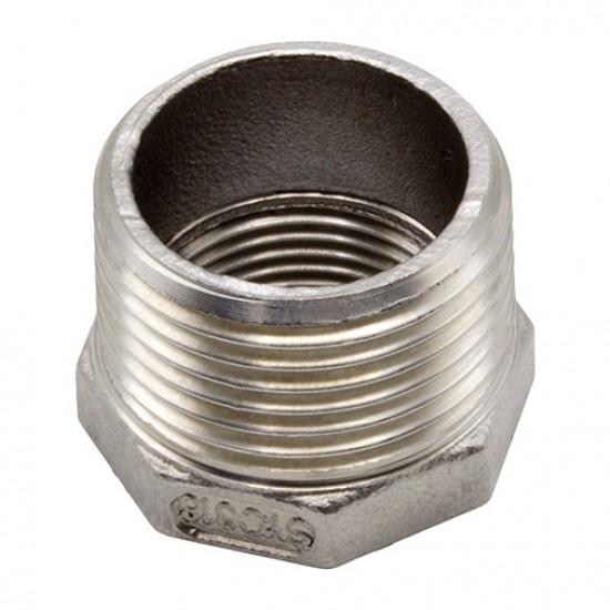 Casquilho redução inox Atusa 3/4" M x 1/2" F